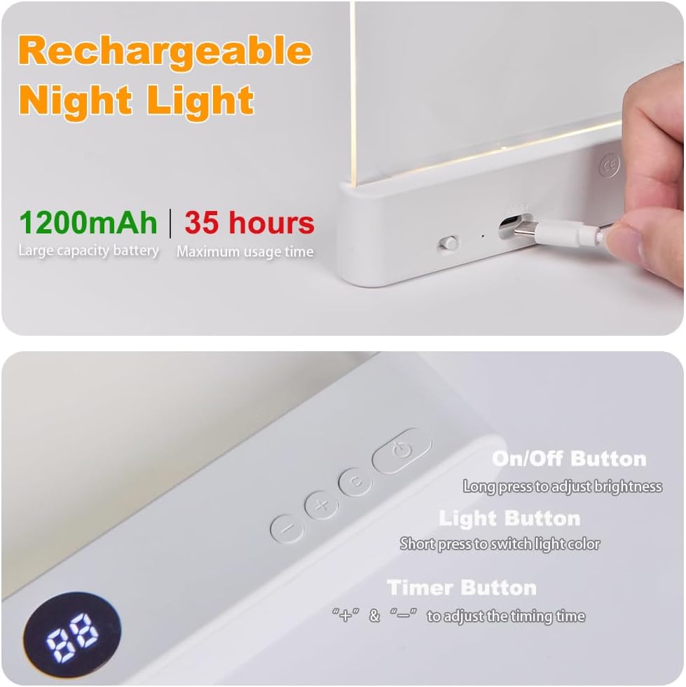 Rechargeable LED Book Light Panel